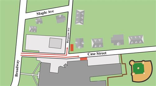 Case Street Drop Off Map